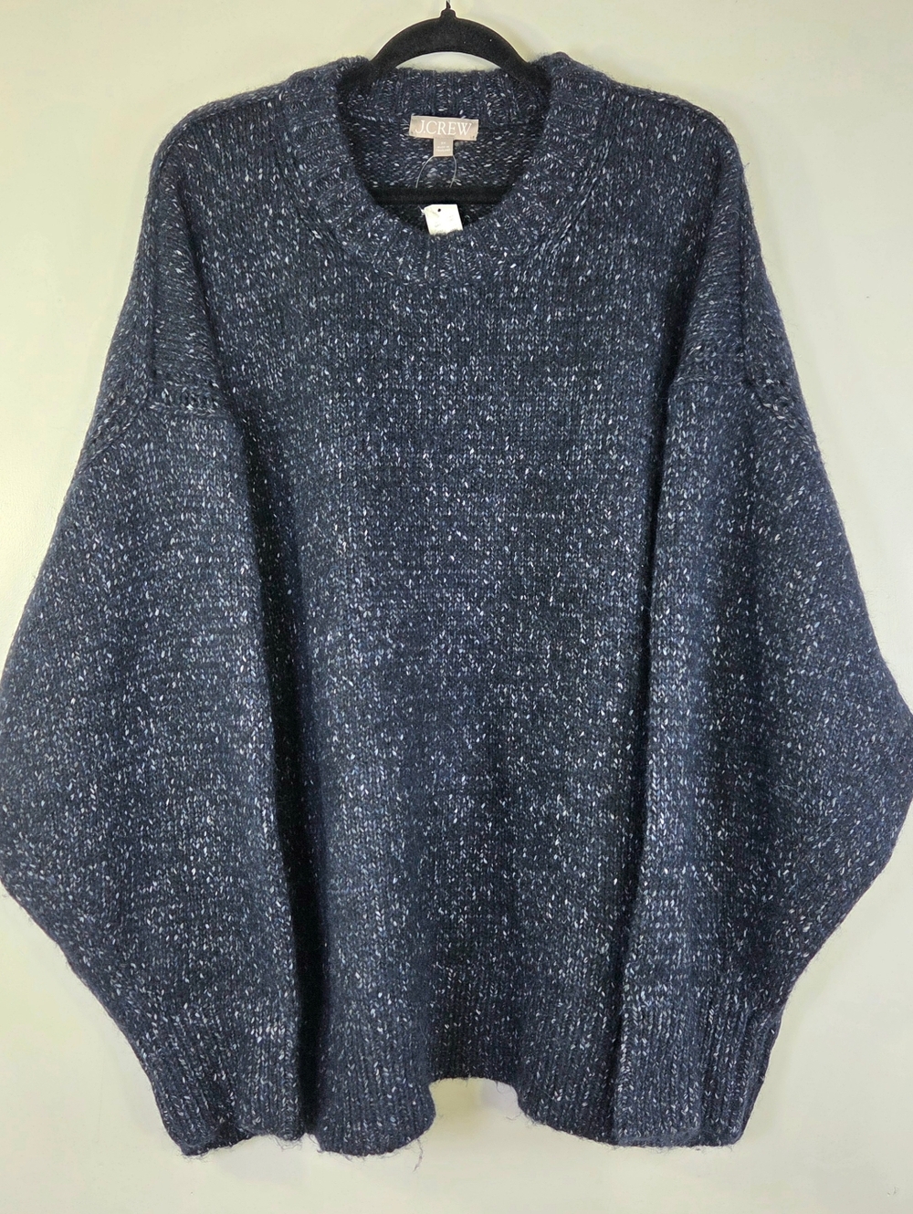 NWT J.CREW RELAXED CREWNECK PULLOVER MARLED ALPACA WOOL BLEND SWEATER.